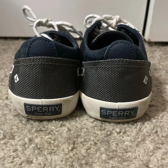 Sperry Kids Bodie Blue Grey & White Canvas Size 3.5 M - Picture 3 of 4